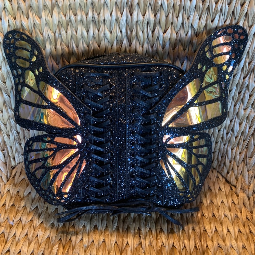 New Metemorphic 🦋Butterfly Black Glitter Backpack - Picture 4 of 9